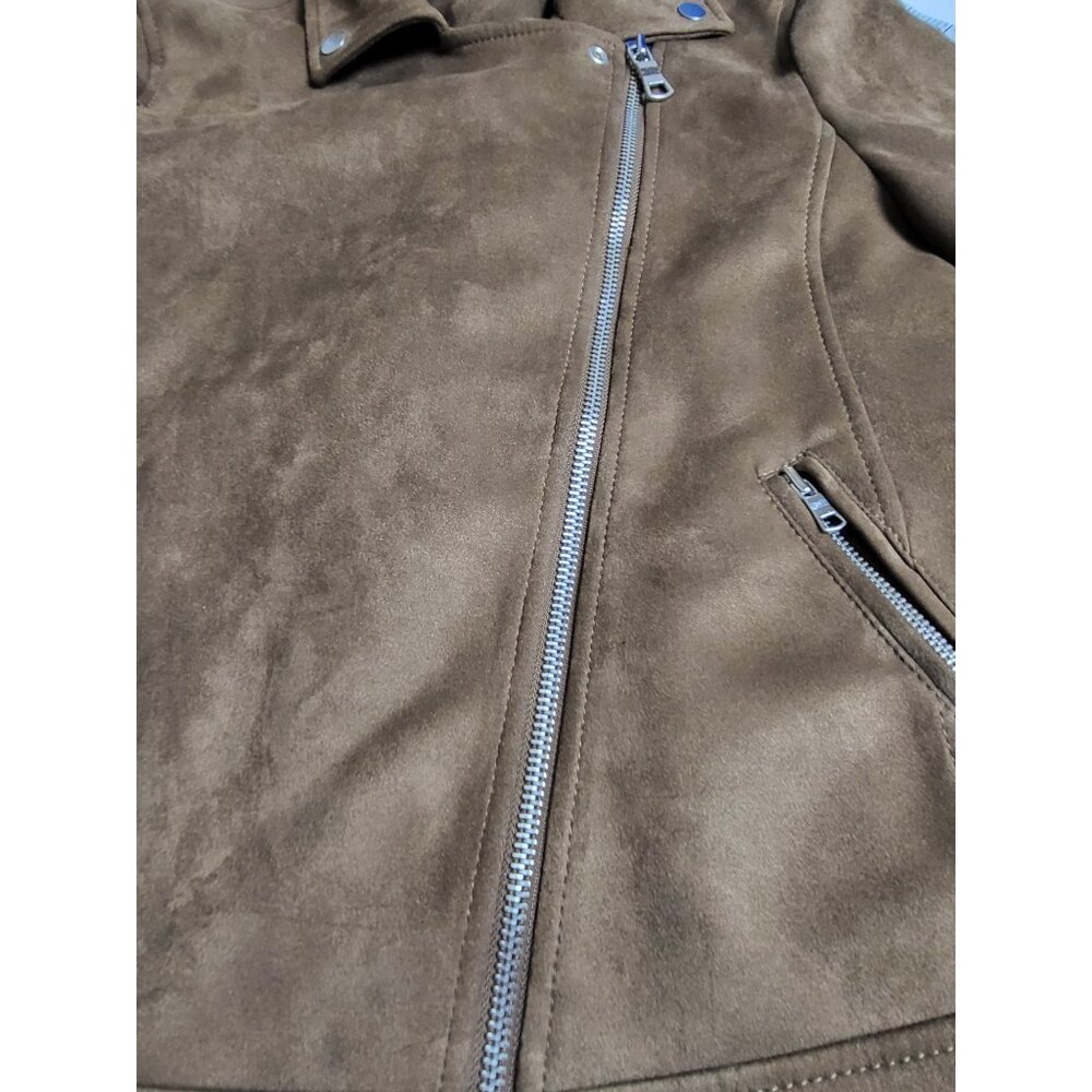 Loft Faux Suede Leather Moto Jacket Size Small NEW - Picture 7 of 12